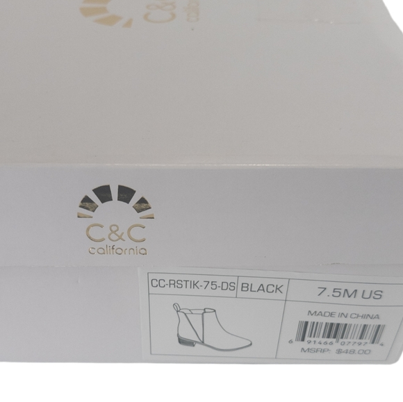 C & C California Rustik Boot Black -7.5 - Picture 9 of 9